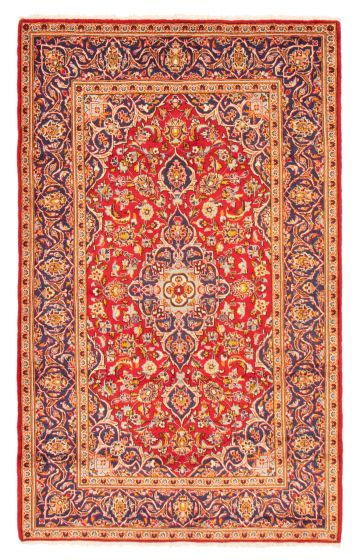 Bordered  Traditional Red Area rug 5x8 Persian Hand-knotted 373749