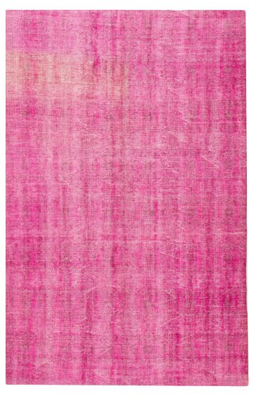 Overdyed  Transitional Pink Area rug 5x8 Turkish Hand-knotted 375103