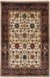 Floral  Traditional Ivory Area rug 3x5 Indian Hand-knotted 240431