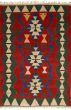 Traditional Red Area rug 5x8 Turkish Flat-weave 245468