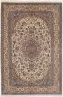Bordered  Traditional Ivory Area rug 5x8 Chinese Hand-knotted 274027