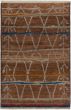 Casual  Transitional Brown Area rug 3x5 Indian Hand-knotted 279984