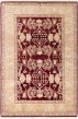 Bordered  Traditional Red Area rug 5x8 Afghan Hand-knotted 280367