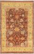 Bordered  Traditional Brown Area rug 5x8 Turkish Hand-knotted 280763