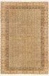 Bordered  Floral Ivory Area rug 6x9 Turkish Hand-knotted 280907