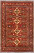 Bordered  Geometric Brown Area rug 6x9 Afghan Hand-knotted 281754