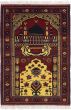 Bordered  Traditional Red Area rug 3x5 Afghan Hand-knotted 282309