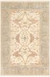 Bordered  Traditional Ivory Area rug 5x8 Indian Hand-knotted 282541