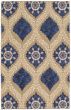 Casual  Transitional Blue Area rug 3x5 Indian Flat-weave 284371