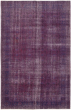 Casual  Transitional Purple Area rug 5x8 Turkish Hand-knotted 295986
