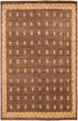 Casual  Transitional Brown Area rug 6x9 Afghan Hand-knotted 299050