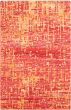Casual  Contemporary Red Area rug 5x8 Indian Hand-knotted 306355