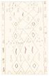 Moroccan  Tribal Ivory Area rug 5x8 Pakistani Hand-knotted 310746