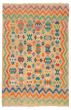 Bordered  Geometric Ivory Area rug 6x9 Turkish Flat-Weave 316263