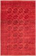 Bordered  Traditional Red Area rug 5x8 Pakistani Hand-knotted 319837