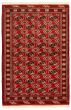 Bordered  Tribal Brown Area rug 3x5 Turkmenistan Hand-knotted 332301