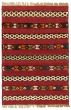 Carved  Tribal Red Area rug 3x5 Turkish Hand-knotted 332690
