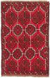 Bordered  Tribal Red Area rug 3x5 Afghan Hand-knotted 333003