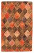 Casual  Transitional Brown Area rug 5x8 Indian Hand-knotted 335220