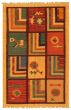 Bohemian  Transitional Ivory Area rug 3x5 Turkish Flat-weave 335495