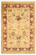 Bordered  Traditional Ivory Area rug 5x8 Pakistani Hand-knotted 336217