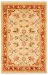 Bordered  Traditional Ivory Area rug 4x6 Pakistani Hand-knotted 341340