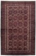 Bordered  Tribal Brown Area rug 6x9 Afghan Hand-knotted 342760