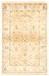 Bordered  Traditional Green Area rug 5x8 Indian Hand-knotted 344261