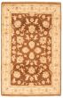 Bordered  Traditional Brown Area rug 3x5 Afghan Hand-knotted 346695