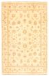 Bordered  Traditional Ivory Area rug 5x8 Afghan Hand-knotted 346770