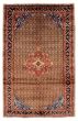 Bordered  Traditional Brown Area rug 5x8 Persian Hand-knotted 353022