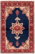 Bordered  Traditional Blue Area rug 3x5 Persian Hand-knotted 358058