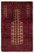 Bordered  Tribal Red Area rug 3x5 Afghan Hand-knotted 359076