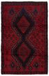 Bordered  Tribal Red Area rug 3x5 Afghan Hand-knotted 360581