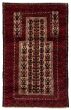 Bordered  Tribal Red Area rug 3x5 Afghan Hand-knotted 360827