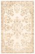 Traditional  Vintage Ivory Area rug 6x9 Turkish Hand-knotted 366719
