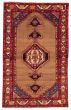 Bordered  Vintage Brown Area rug 4x6 Persian Hand-knotted 367300