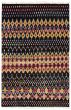 Moroccan  Tribal Black Area rug 5x8 Pakistani Hand-knotted 368534