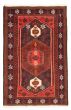 Bordered  Traditional Red Area rug 3x5 Persian Hand-knotted 371111