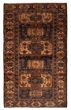 Bordered  Tribal Blue Area rug 3x5 Afghan Hand-knotted 371154