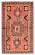 Bordered  Traditional Brown Area rug 4x6 Persian Hand-knotted 371695