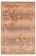 Bordered  Traditional Brown Area rug 5x8 Nepal Hand-knotted 374718