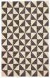 Contemporary/Modern  Transitional Ivory Area rug 5x8 Indian Flat-Weave 375579