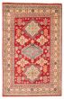 Bordered  Geometric Red Area rug 5x8 Afghan Hand-knotted 377048
