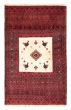 Bordered  Traditional Red Area rug 3x5 Afghan Hand-knotted 380496