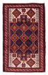 Bordered  Tribal Blue Area rug 3x5 Afghan Hand-knotted 384700