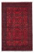Bordered  Traditional Red Area rug 3x5 Afghan Hand-knotted 386020