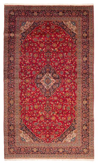 Bordered  Traditional Red Area rug Unique Persian Hand-knotted 373119