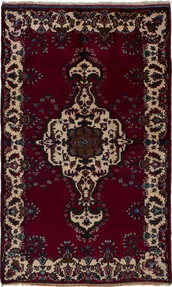 Traditional Red Area rug 5x8 Turkish Hand-knotted 232416