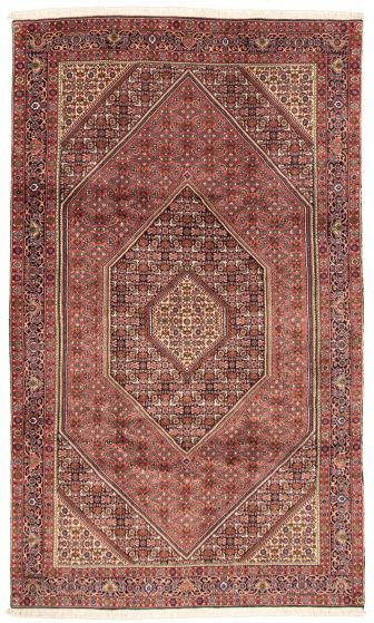 Bordered  Traditional Red Area rug 5x8 Persian Hand-knotted 324163
